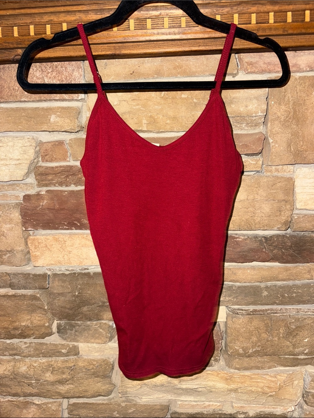 Red Spaghetti Strap Women's Tank Top Double-Lined